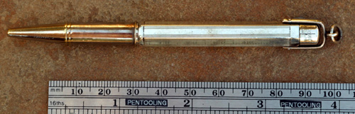 MABIE TODD FYNE POINT STERLING SILVER vICTORIAN PENCIL